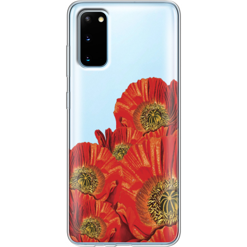 Прозрачный чехол BoxFace Samsung G980 Galaxy S20 Red Poppies