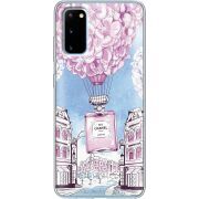 Чехол со стразами Samsung G980 Galaxy S20 Perfume bottle