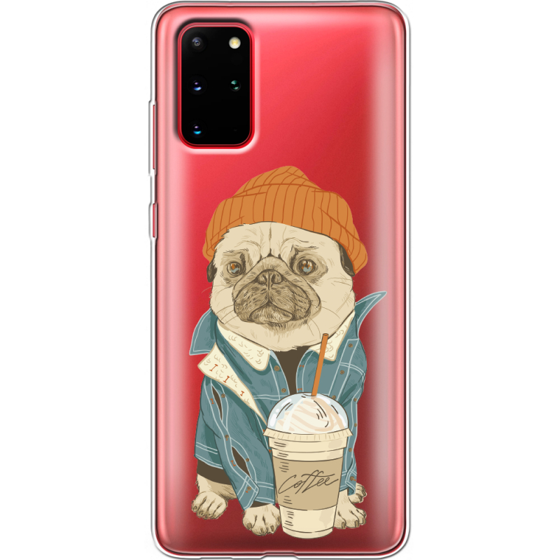 Прозрачный чехол BoxFace Samsung G985 Galaxy S20 Plus Dog Coffeeman