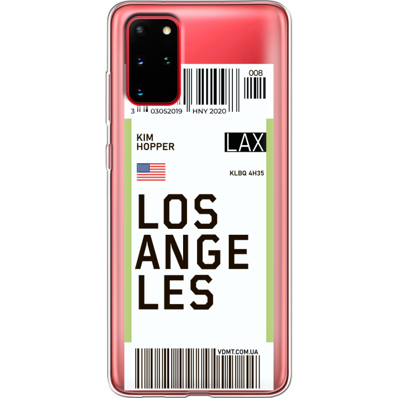 Прозрачный чехол BoxFace Samsung G985 Galaxy S20 Plus Ticket Los Angeles