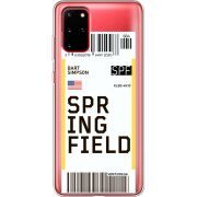 Прозрачный чехол BoxFace Samsung G985 Galaxy S20 Plus Ticket Springfield