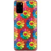 Прозрачный чехол BoxFace Samsung G985 Galaxy S20 Plus Hippie Flowers