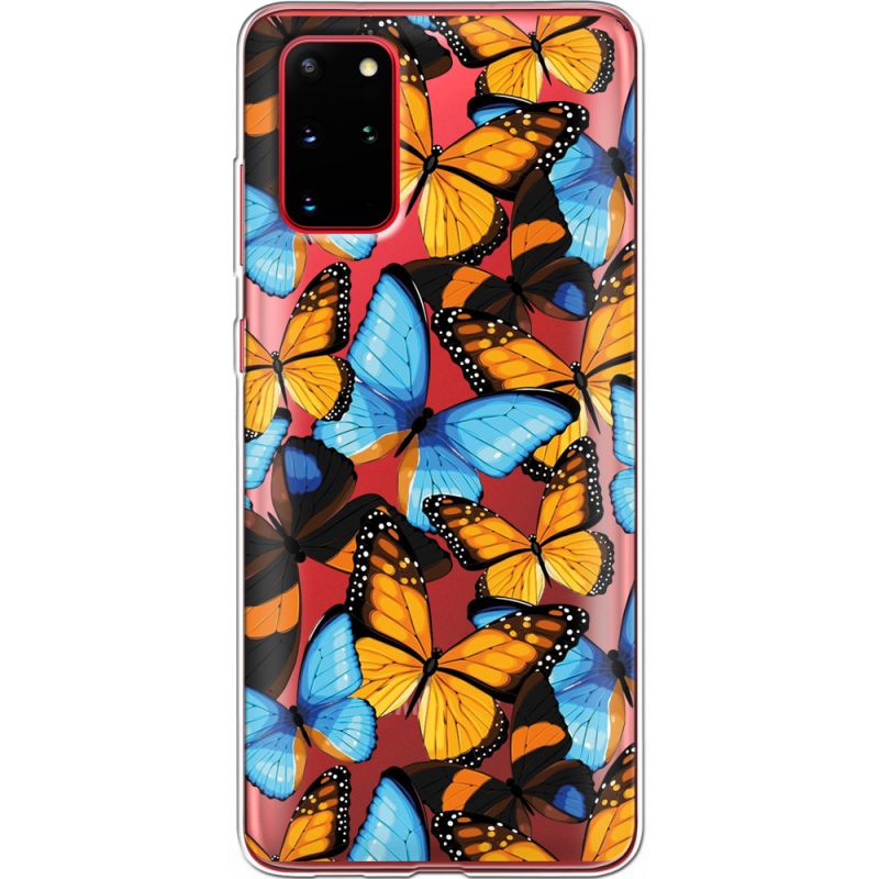 Прозрачный чехол BoxFace Samsung G985 Galaxy S20 Plus Butterfly Morpho