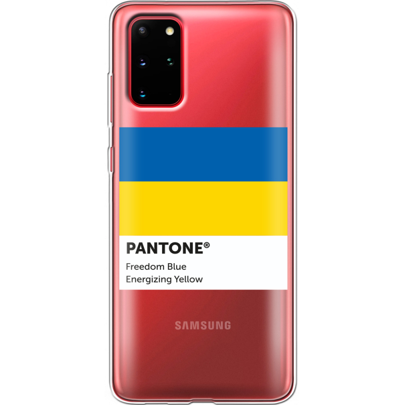 Прозрачный чехол BoxFace Samsung G985 Galaxy S20 Plus Pantone вільний синій