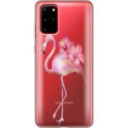 Прозрачный чехол BoxFace Samsung G985 Galaxy S20 Plus Floral Flamingo