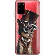 Прозрачный чехол BoxFace Samsung G985 Galaxy S20 Plus Steampunk Cat