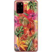 Прозрачный чехол BoxFace Samsung G985 Galaxy S20 Plus Tropical Flowers