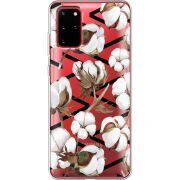 Прозрачный чехол BoxFace Samsung G985 Galaxy S20 Plus Cotton flowers