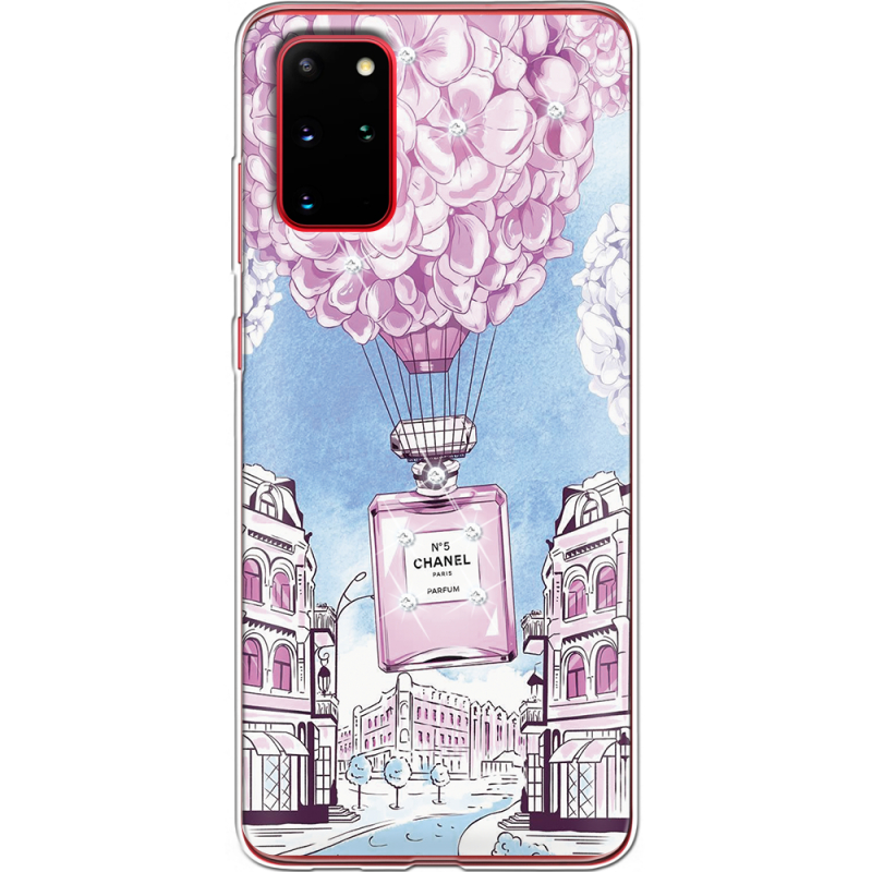 Чехол со стразами Samsung G985 Galaxy S20 Plus Perfume bottle