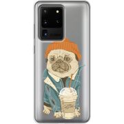 Прозрачный чехол BoxFace Samsung G988 Galaxy S20 Ultra Dog Coffeeman