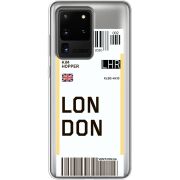 Прозрачный чехол BoxFace Samsung G988 Galaxy S20 Ultra Ticket London