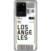 Прозрачный чехол BoxFace Samsung G988 Galaxy S20 Ultra Ticket Los Angeles
