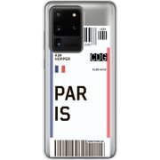Прозрачный чехол BoxFace Samsung G988 Galaxy S20 Ultra Ticket Paris