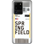 Прозрачный чехол BoxFace Samsung G988 Galaxy S20 Ultra Ticket Springfield