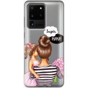 Прозрачный чехол BoxFace Samsung G988 Galaxy S20 Ultra Super Mama and Daughter