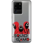 Прозрачный чехол BoxFace Samsung G988 Galaxy S20 Ultra siquid game люди в красном