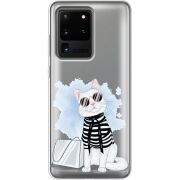 Прозрачный чехол BoxFace Samsung G988 Galaxy S20 Ultra Cat Style