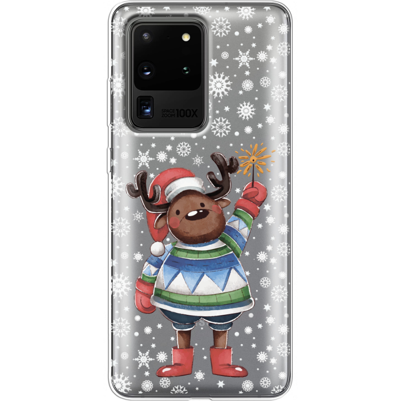 Прозрачный чехол BoxFace Samsung G988 Galaxy S20 Ultra Christmas Deer with Snow