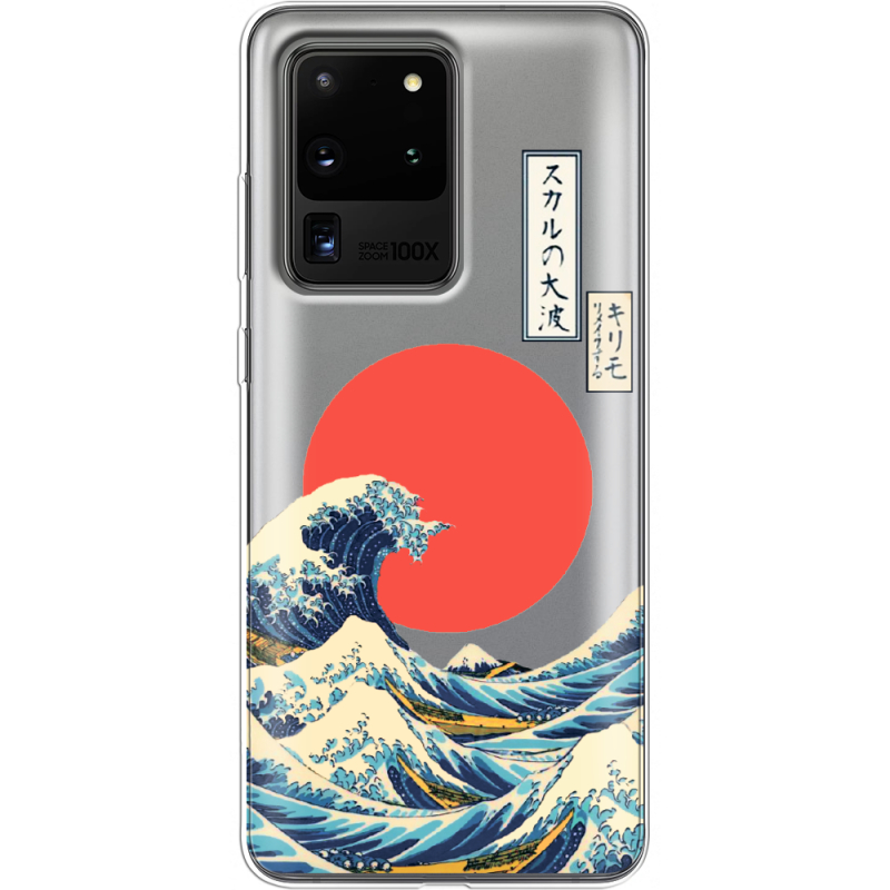 Прозрачный чехол BoxFace Samsung G988 Galaxy S20 Ultra Большая волна в Канагаве