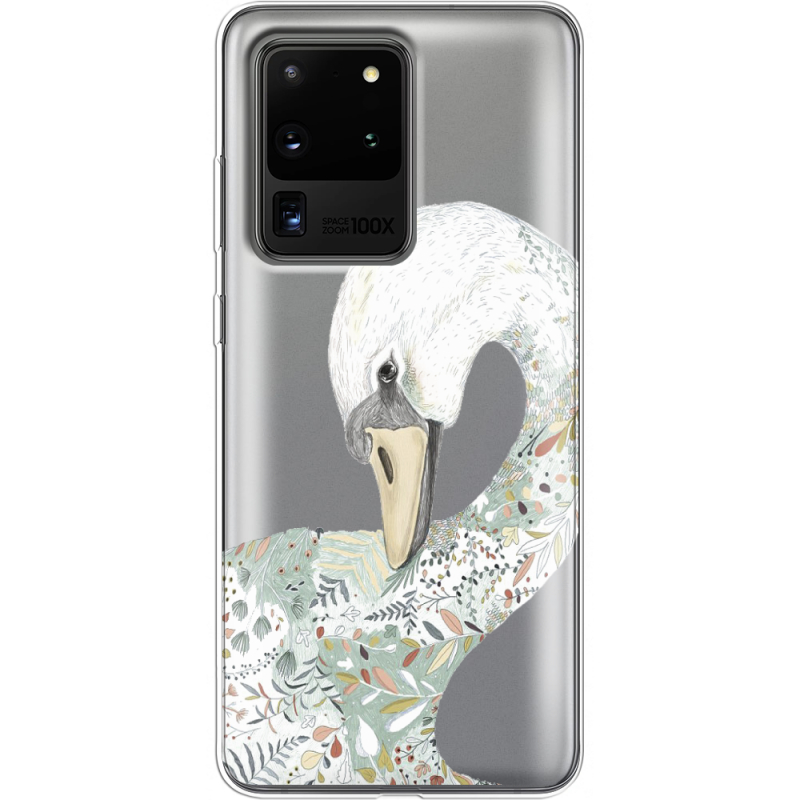 Прозрачный чехол BoxFace Samsung G988 Galaxy S20 Ultra Swan