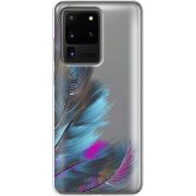 Прозрачный чехол BoxFace Samsung G988 Galaxy S20 Ultra Feathers