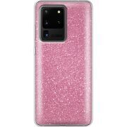 Чехол с блёстками Samsung G988 Galaxy S20 Ultra Розовый