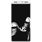 Xiaomi Mi Power Bank 3 20000mAh (PLM18ZM) Белый с принтом Black Sneakers