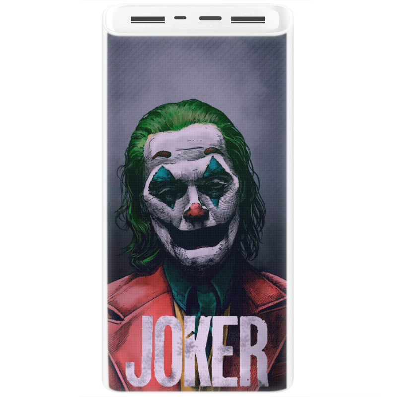 Xiaomi Mi Power Bank 3 20000mAh (PLM18ZM) Белый с принтом Joker