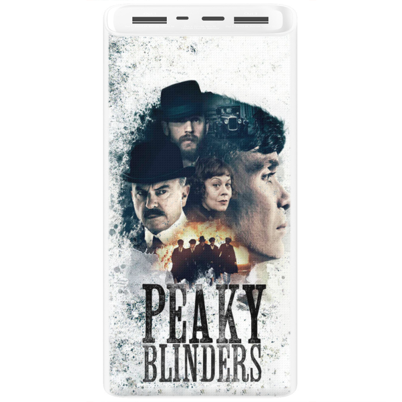 Xiaomi Mi Power Bank 3 20000mAh (PLM18ZM) Белый с принтом Peaky Blinders Poster