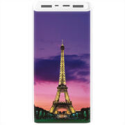 Xiaomi Mi Power Bank 3 20000mAh (PLM18ZM) Белый с принтом Полночь в Париже