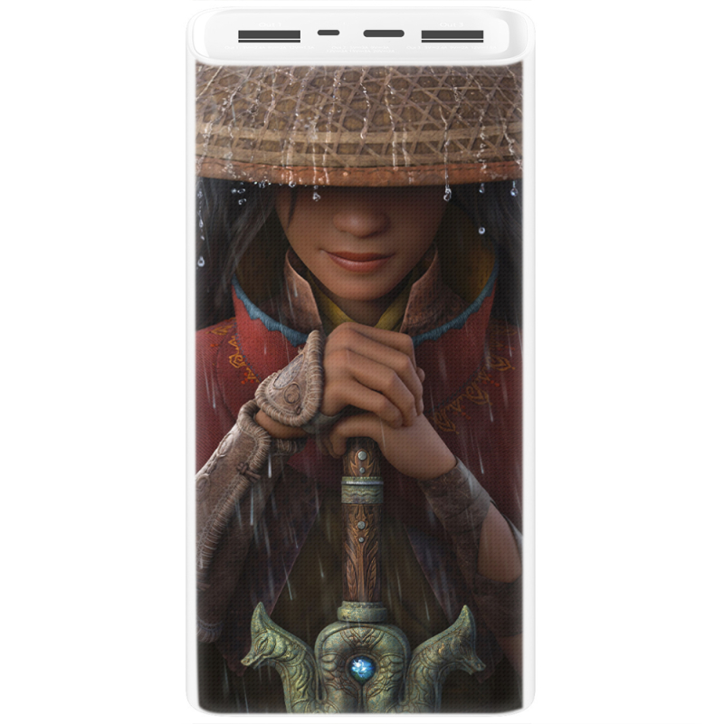 Xiaomi Mi Power Bank 3 20000mAh (PLM18ZM) Белый с принтом Raya and the Last Dragon
