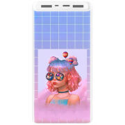 Xiaomi Mi Power Bank 3 20000mAh (PLM18ZM) Белый с принтом Girl in the Clouds