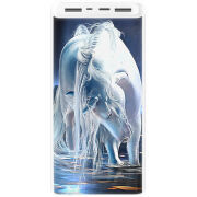 Xiaomi Mi Power Bank 3 20000mAh (PLM18ZM) Белый с принтом White Horse