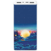 Xiaomi Mi Power Bank 3 20000mAh (PLM18ZM) Белый с принтом Спокойной ночи