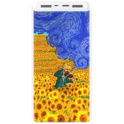 Xiaomi Mi Power Bank 3 20000mAh (PLM18ZM) Белый с принтом Музика незалежної України