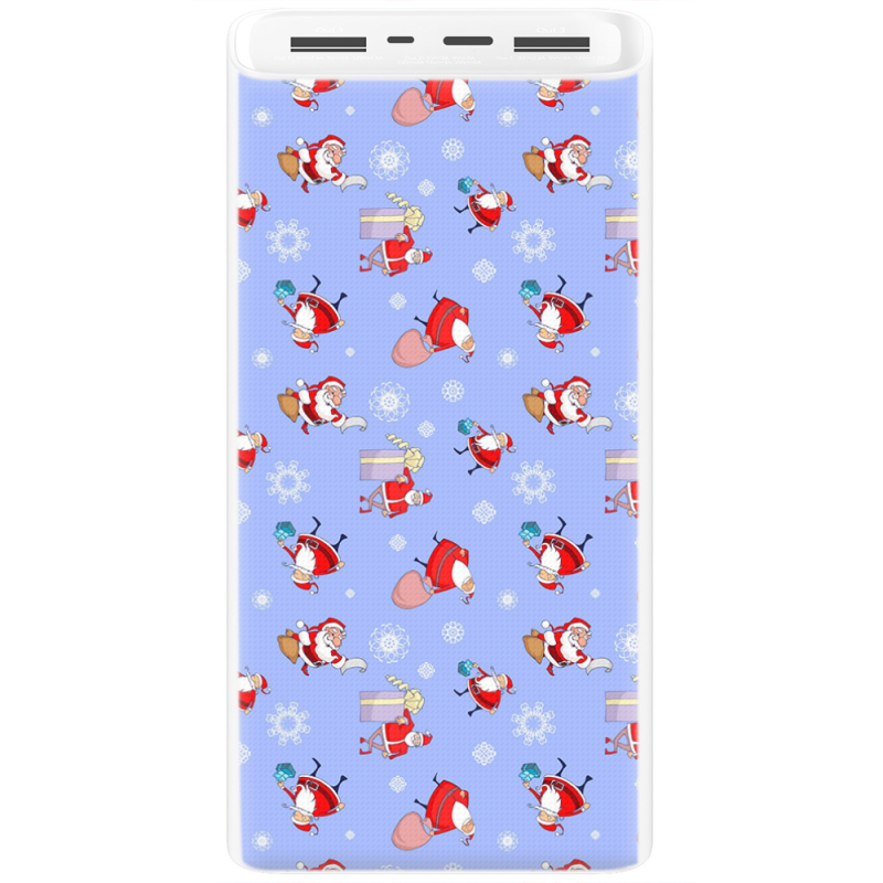 Xiaomi Mi Power Bank 3 20000mAh (PLM18ZM) Белый с принтом 