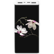 Xiaomi Mi Power Bank 3 20000mAh (PLM18ZM) Белый с принтом Ночные Магнолии