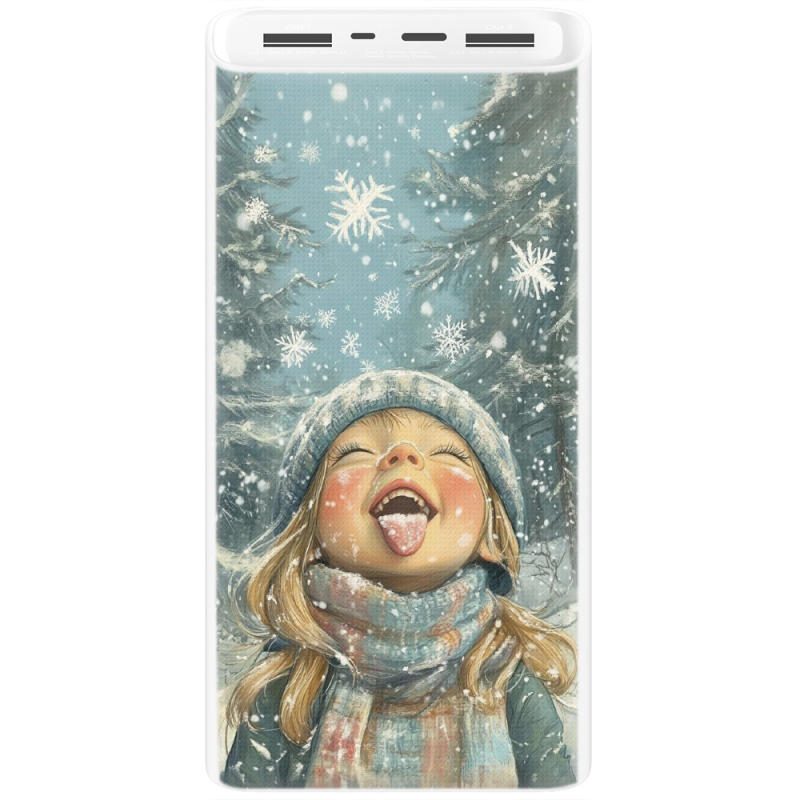 Xiaomi Mi Power Bank 3 20000mAh (PLM18ZM) Белый с принтом Смак дитинства