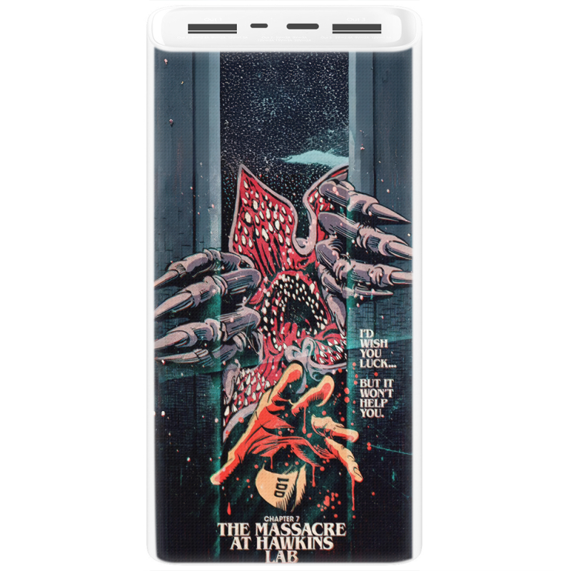 Xiaomi Mi Power Bank 3 20000mAh (PLM18ZM) Белый с принтом 