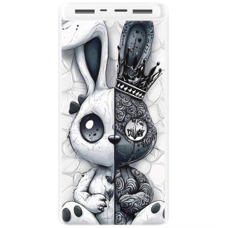 Xiaomi Mi Power Bank 3 20000mAh (PLM18ZM) Белый с принтом 