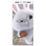 Xiaomi Mi Power Bank 3 20000mAh (PLM18ZM) Белый с принтом Rabbit Snowball