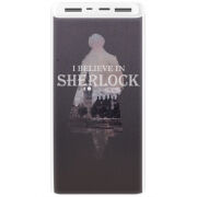 Xiaomi Mi Power Bank 3 20000mAh (PLM18ZM) Белый с принтом Sherlock
