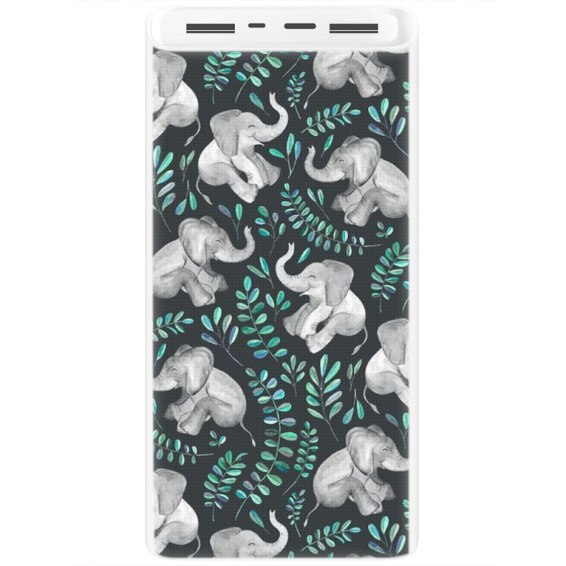 Xiaomi Mi Power Bank 3 20000mAh (PLM18ZM) Белый с принтом 