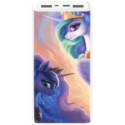 Xiaomi Mi Power Bank 3 20000mAh (PLM18ZM) Белый с принтом My Little Pony Rarity  Princess Luna