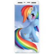 Xiaomi Mi Power Bank 3 20000mAh (PLM18ZM) Белый с принтом My Little Pony Rainbow Dash