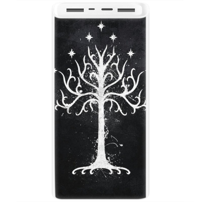 Xiaomi Mi Power Bank 3 20000mAh (PLM18ZM) Белый с принтом Fantasy Tree