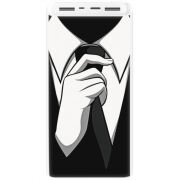 Xiaomi Mi Power Bank 3 20000mAh (PLM18ZM) Белый с принтом Tie