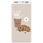Xiaomi Mi Power Bank 3 20000mAh (PLM18ZM) Белый с принтом Love Cookies
