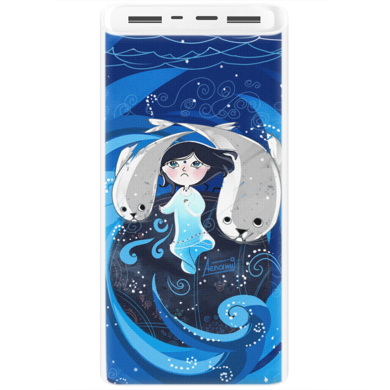 Xiaomi Mi Power Bank 3 20000mAh (PLM18ZM) Белый с принтом Song of the Sea