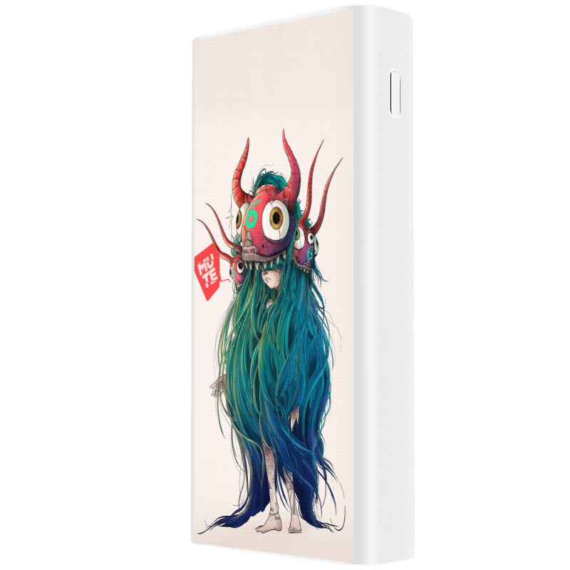 Xiaomi Mi Power Bank 3 20000mAh (PLM18ZM) Белый с принтом Monster Girl